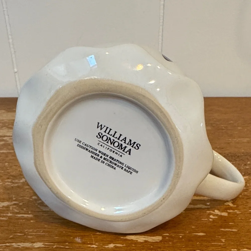 Williams Sonoma Ghost Mug in White and Black